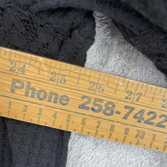 Cato Boho Blouse Women Black Lace Whimsigoth Dark Fairy Peasant Top Size 18/20W - Picture 9 of 10